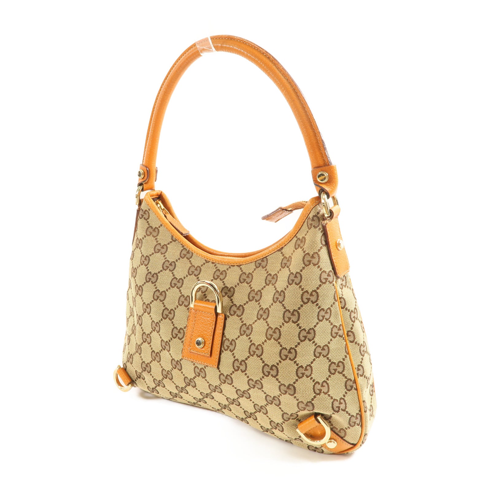 GUCCI 帆布Abbey金扣肩背袋