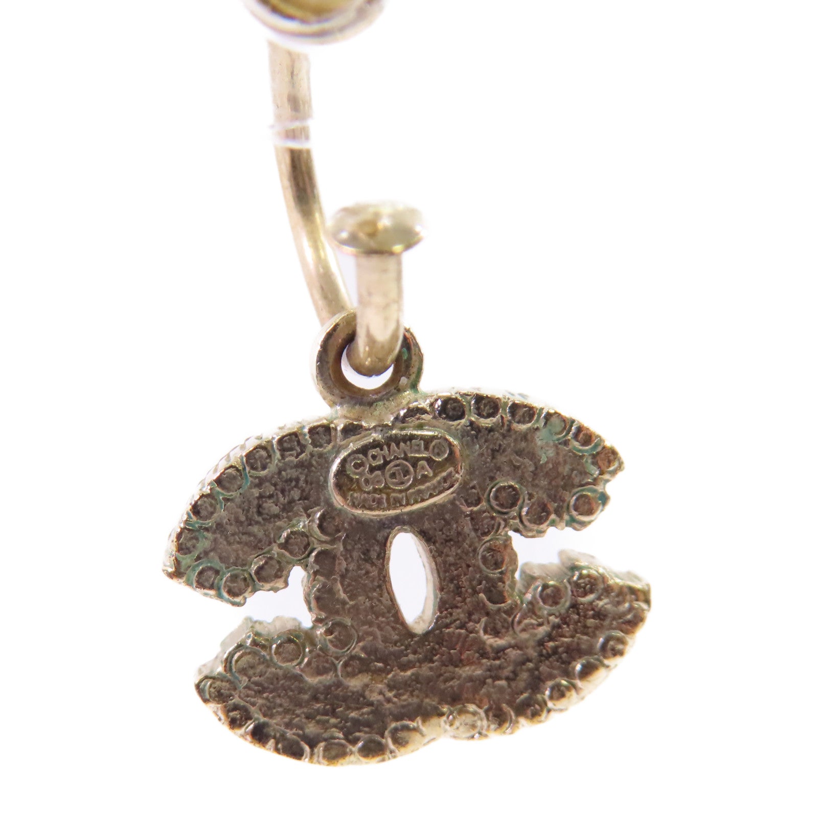 CHANEL 金屬/水鑽Rhinestones CC Earrings耳環