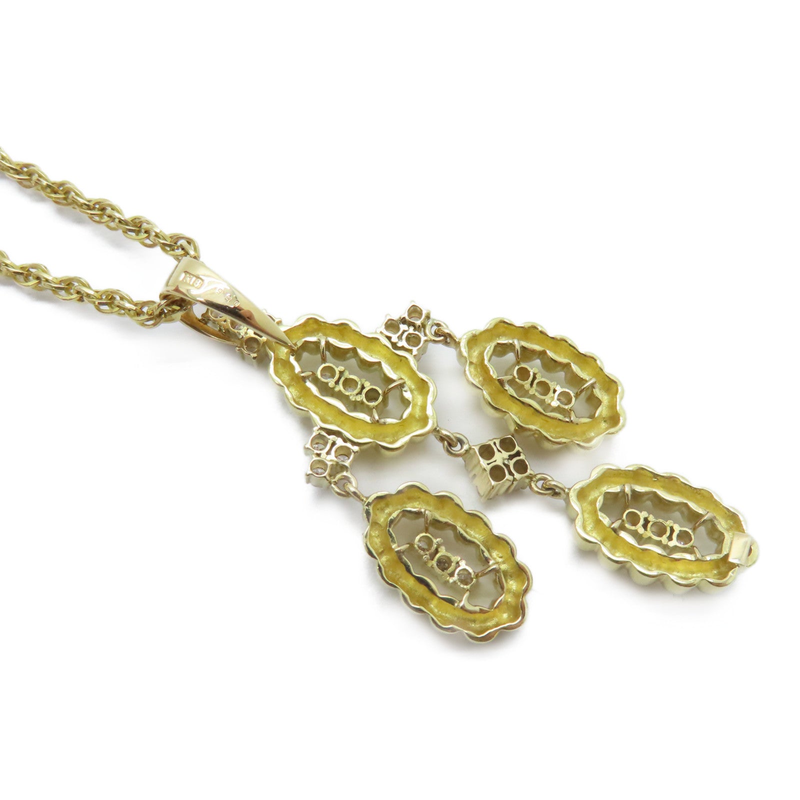 JEWELRY 18K黃金Dimond Necklace 0.55ct鑚石項鍊