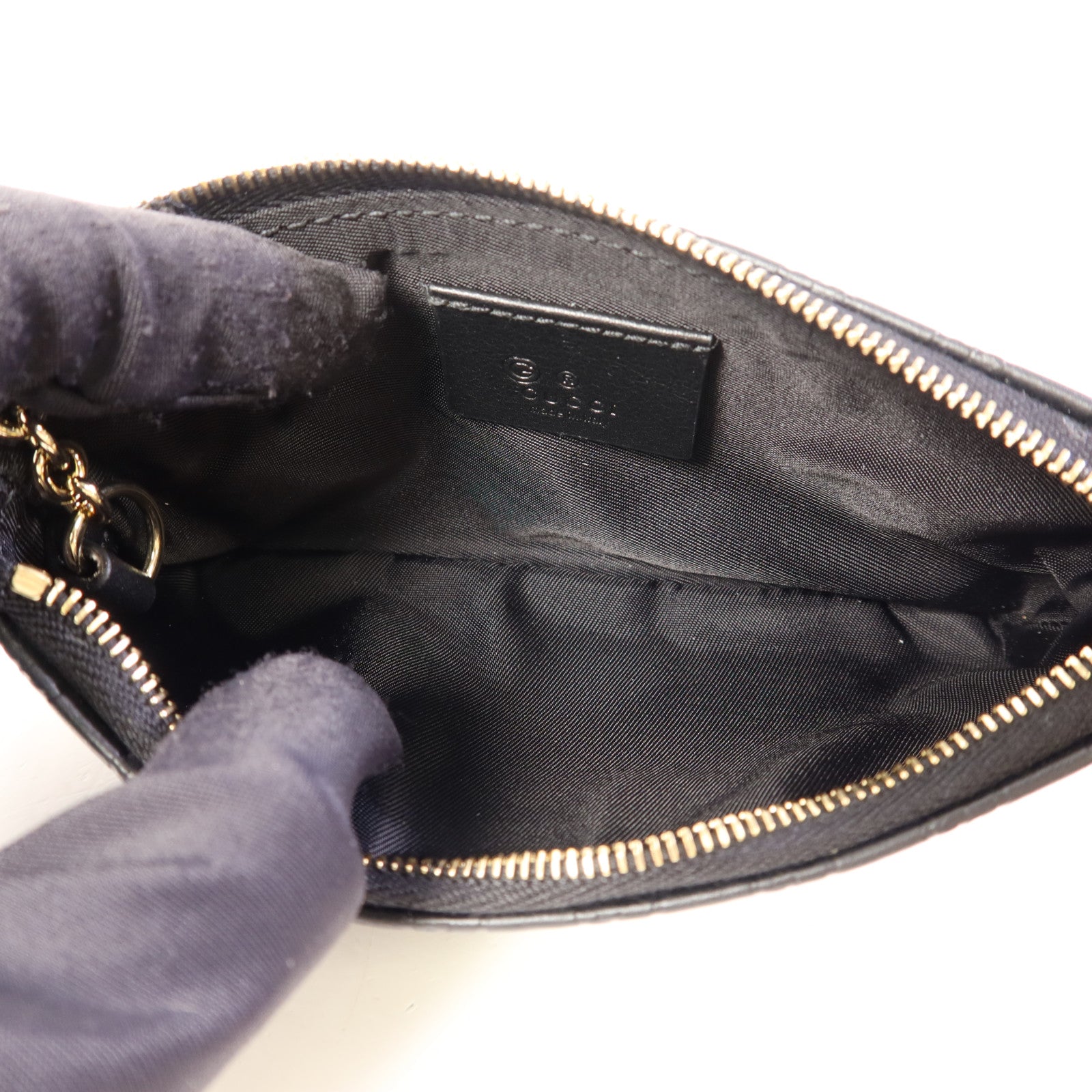 GUCCI 牛皮皮革Key Pouch金扣鎖匙包