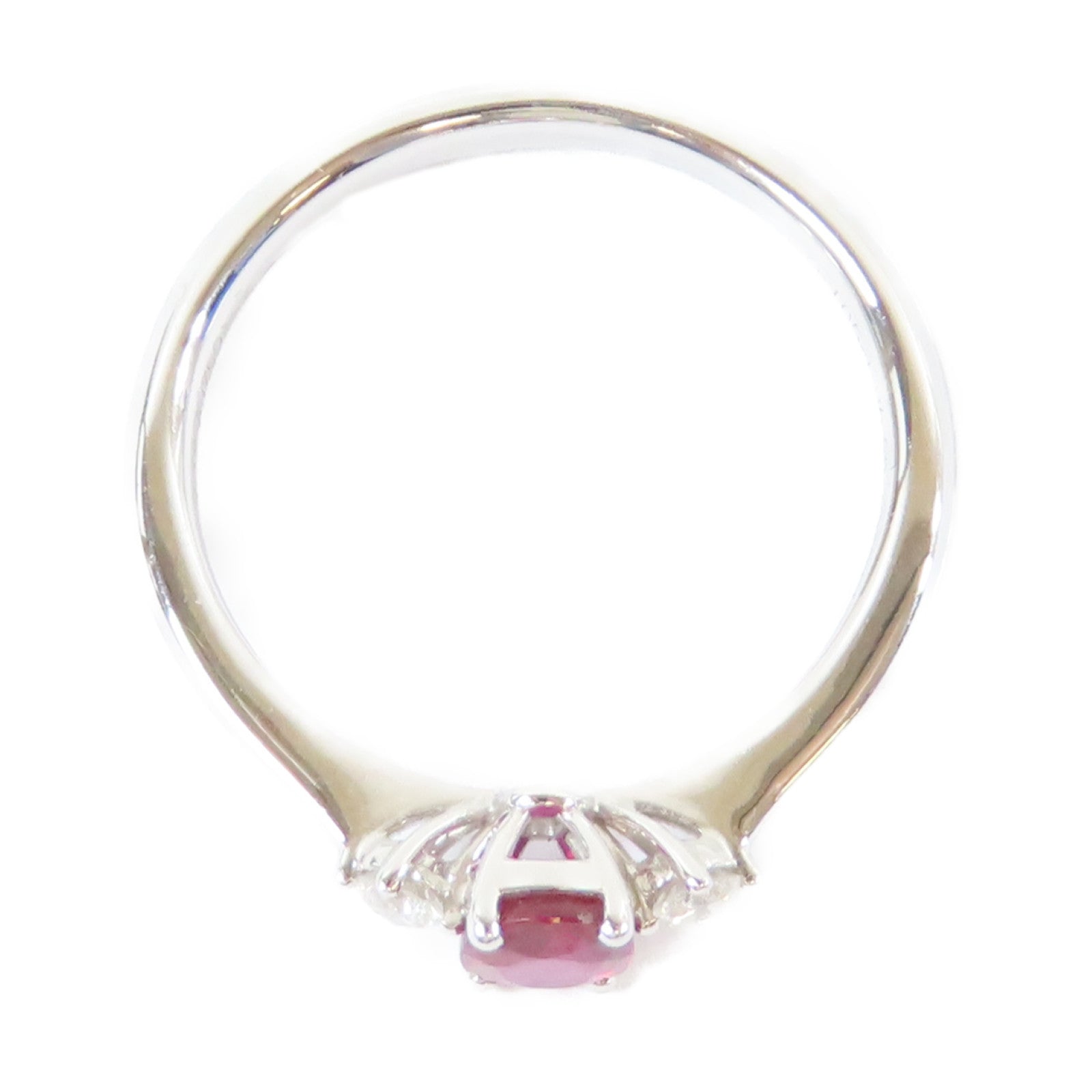 JEWELRY 【激減優惠】18K白金Ruby Ring0.58ct紅寶石/0.105ct鑽石戒指US#6