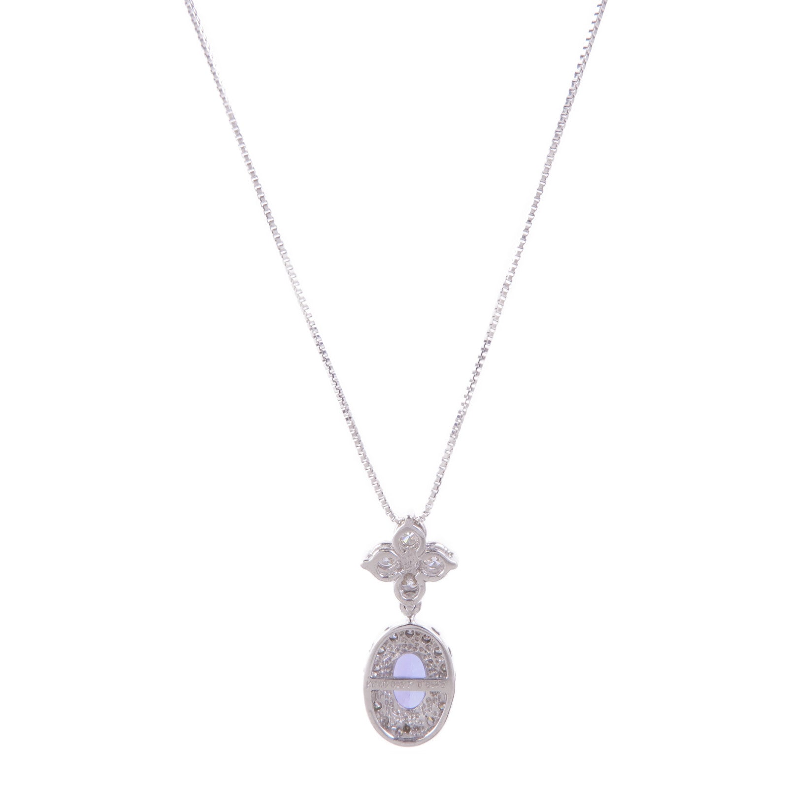 JEWELRY 【激減優惠】18K白金Tanzanite Diamond Necklace坦桑石/鑽石項鍊