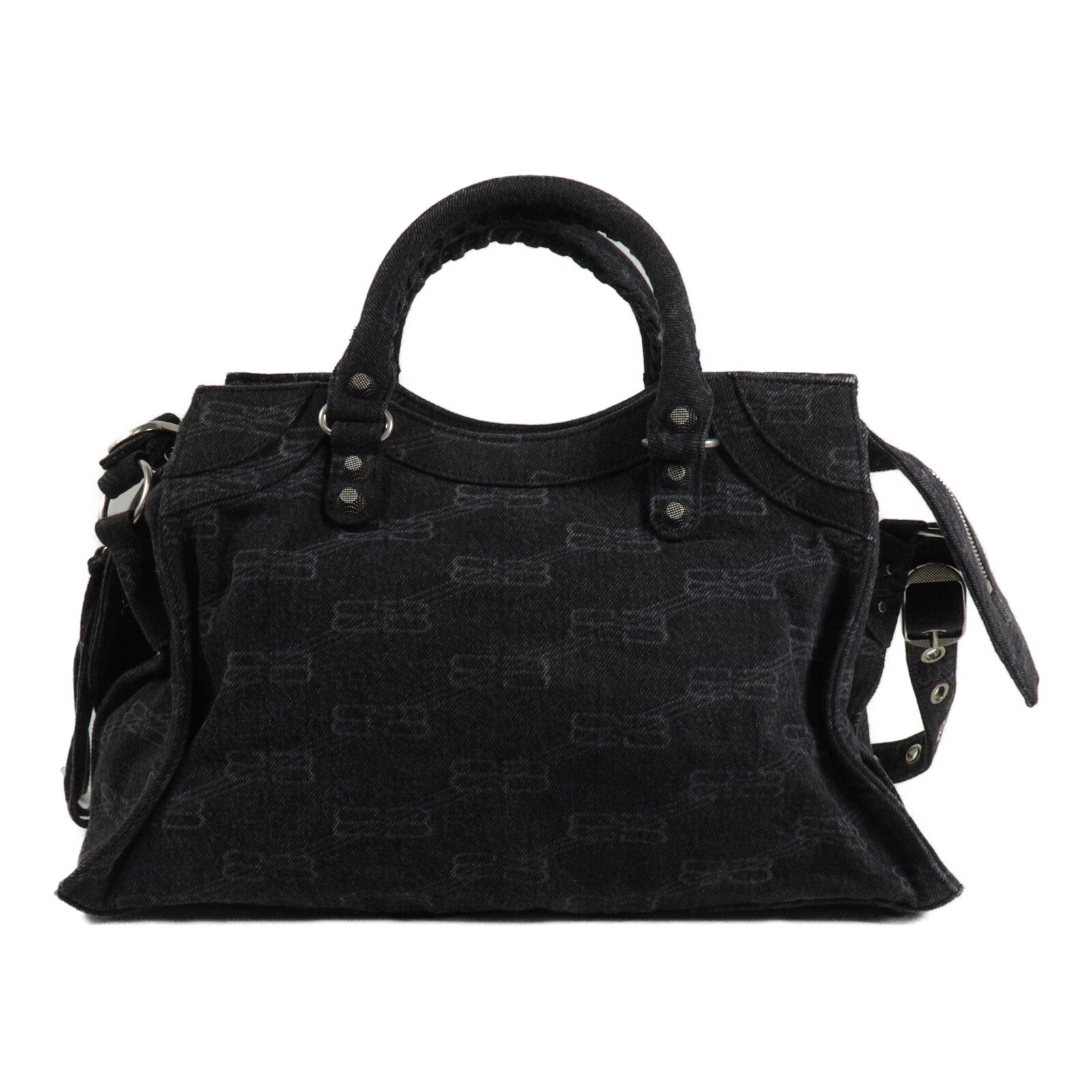 BALENCIAGA 牛仔布Neo Cagole City手挽肩背兩用袋