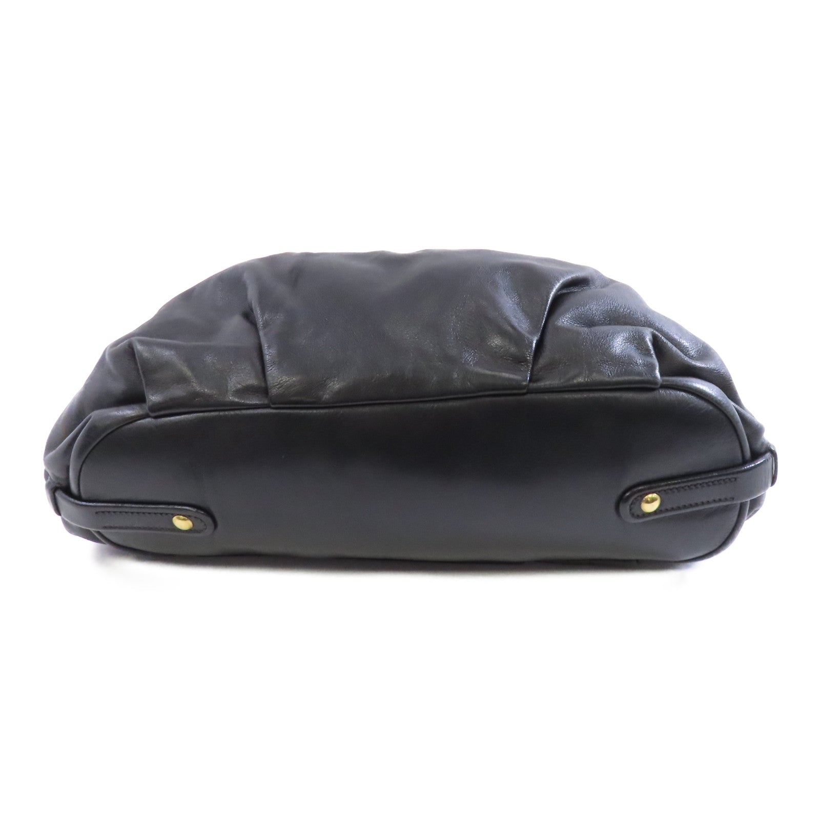 PRADA 皮革Shoulder Bag金扣肩背袋黑色