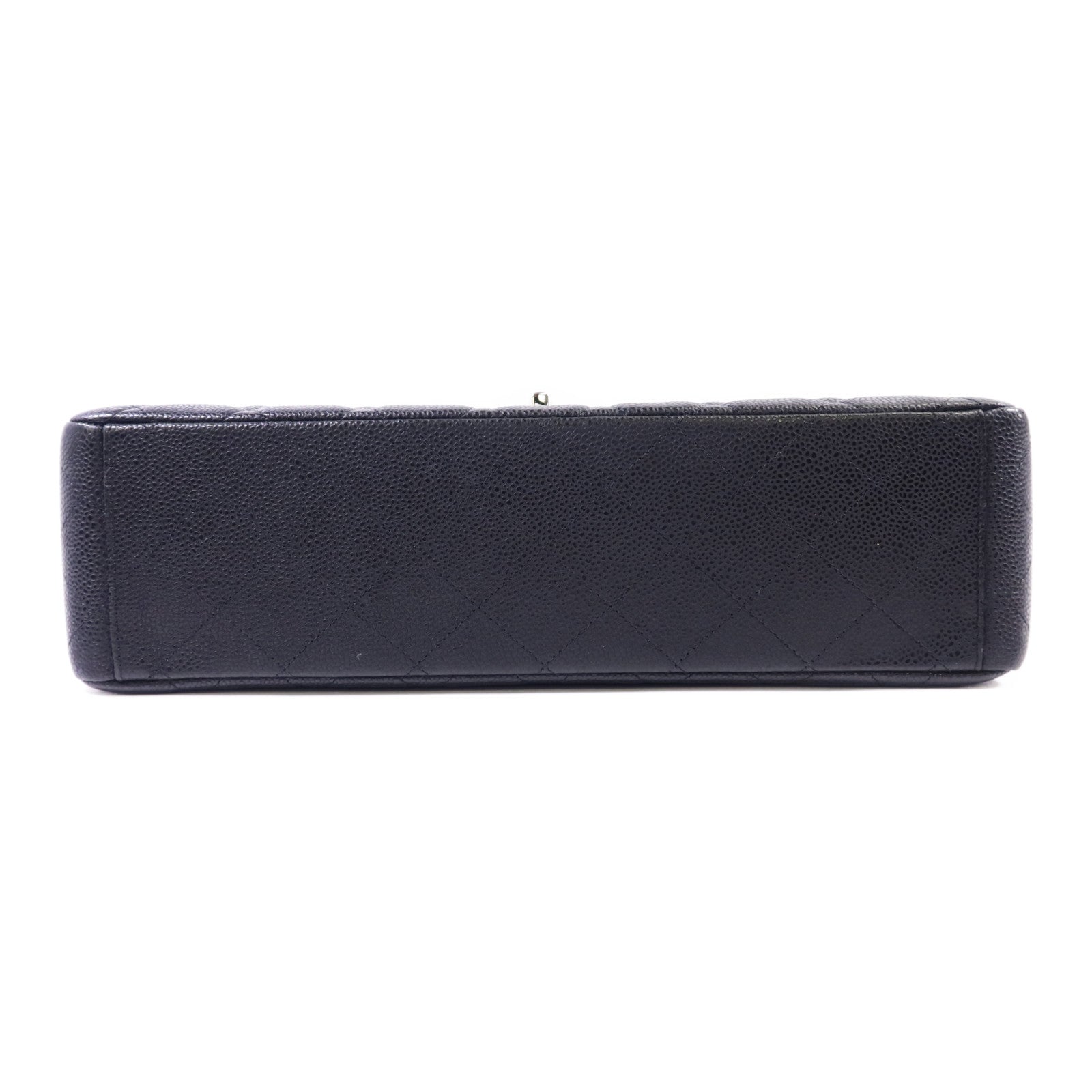 CHANEL 牛皮皮革Classic Maxi銀扣鏈帶肩背袋