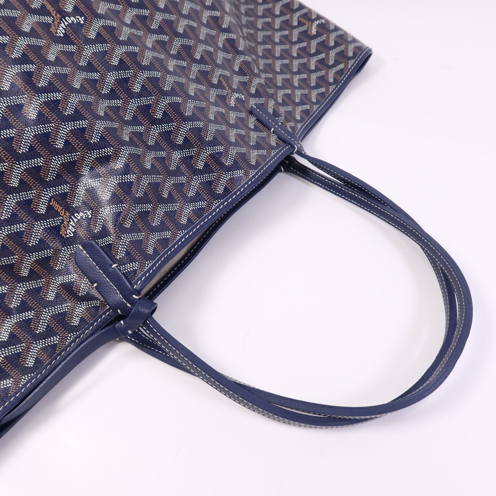 GOYARD 【激減優惠】塗層帆布Saint Louis GM銀扣手挽袋