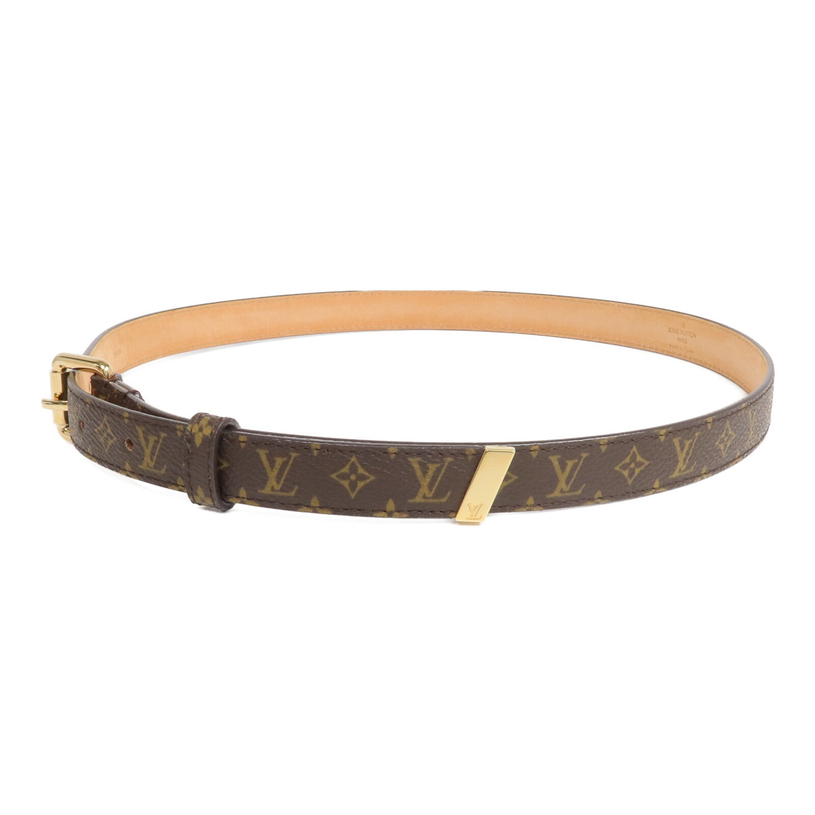 LOUIS VUITTON Monogram Belt金扣皮帶