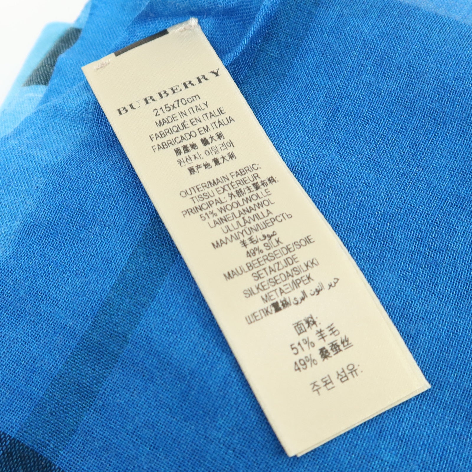 BURBERRY 羊毛/絲質Scarf圍巾