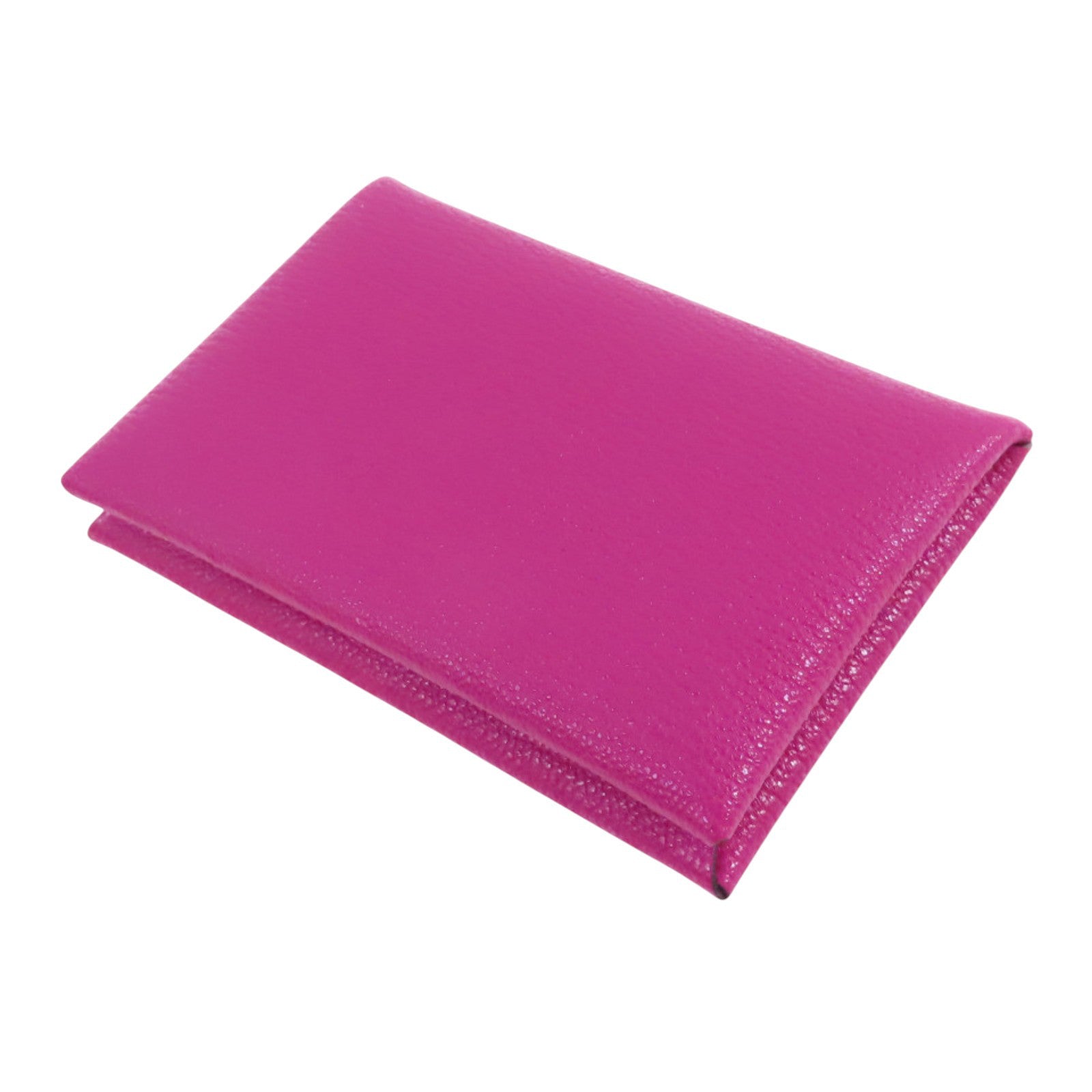 HERMES PHW Calvi Card Case Card Holder Chevre Leather
