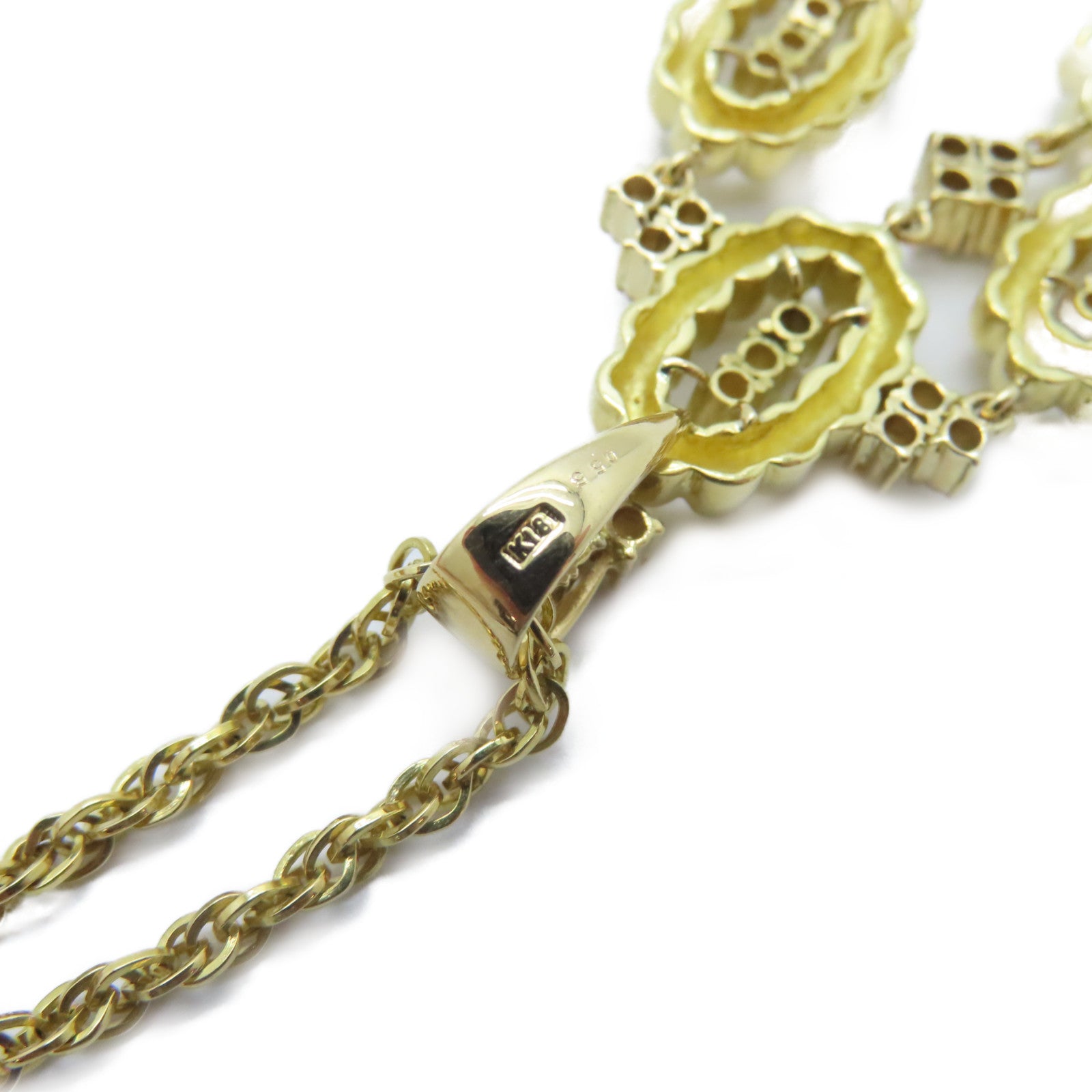 JEWELRY 18K黃金Dimond Necklace 0.55ct鑚石項鍊
