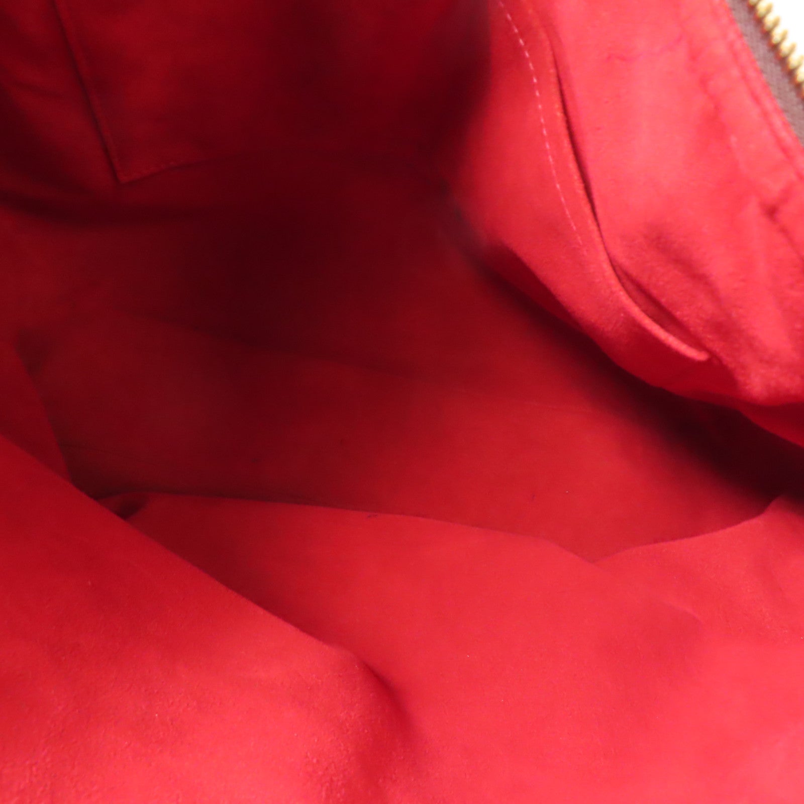 LOUIS VUITTON Damier Evora MM金扣手挽肩背兩用袋棕色