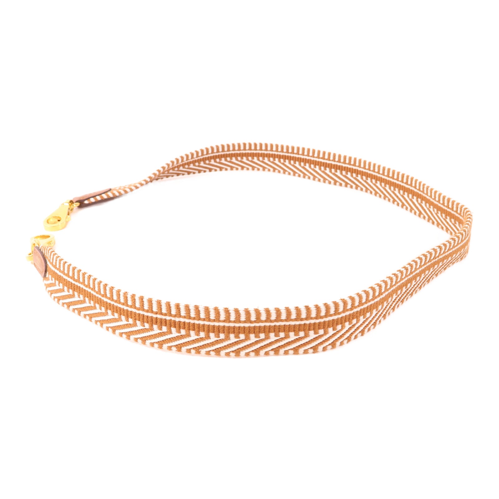 HERMES 帆布Strap金扣肩背帶