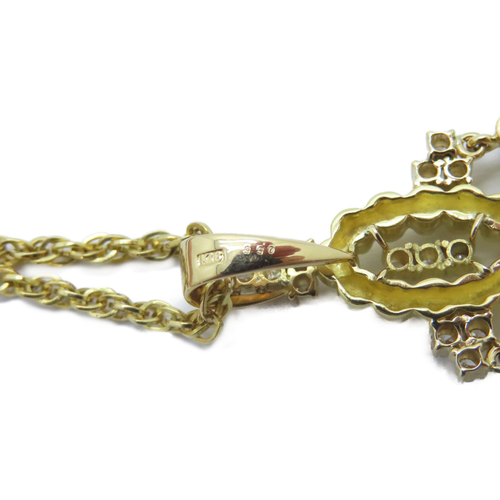 JEWELRY 18K黃金Dimond Necklace 0.55ct鑚石項鍊