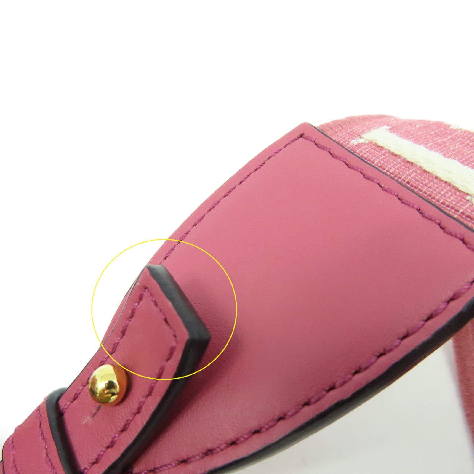 LOEWE 牛皮皮革Mini Gate Dual Bag金扣手挽肩背兩用袋粉紅色