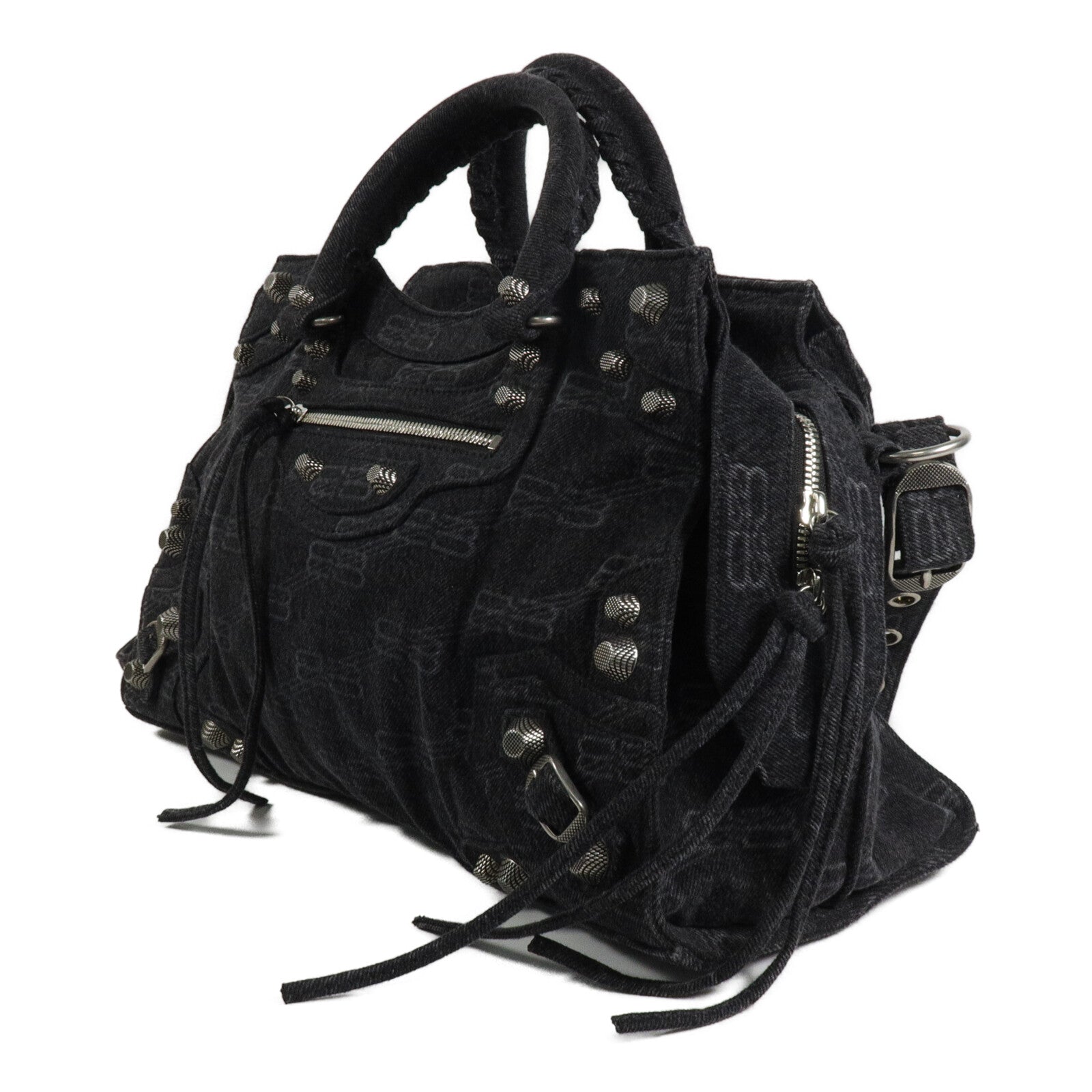 BALENCIAGA 牛仔布Neo Cagole City手挽肩背兩用袋