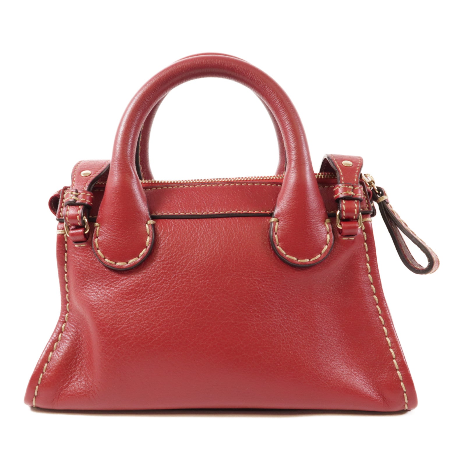 Chloe 牛皮皮革2 Way Shoulder金扣手挽肩背兩用袋