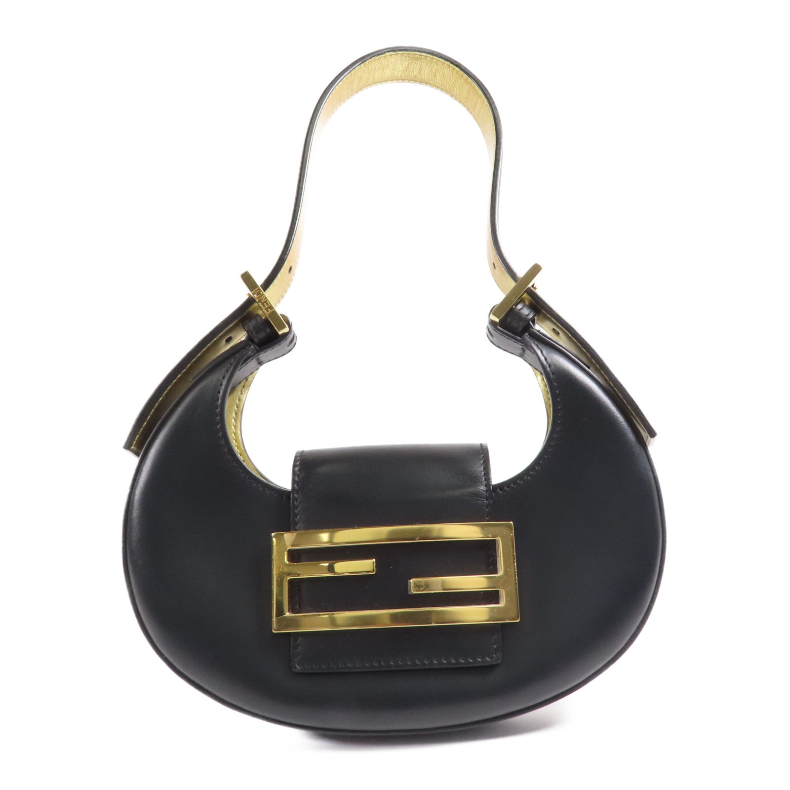 FENDI 牛皮皮革Cookie Hobo Bag金扣肩背袋