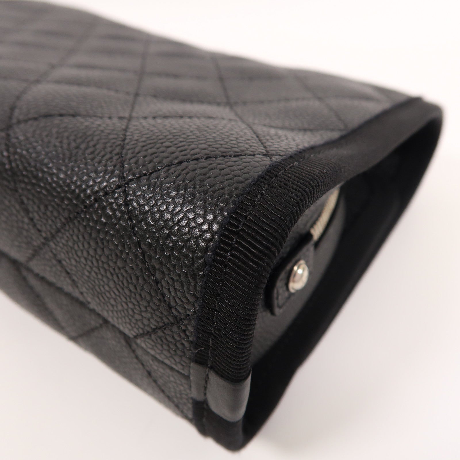 CHANEL CC SHW 2 Way Shoulder Bag Calfskin Leather Black