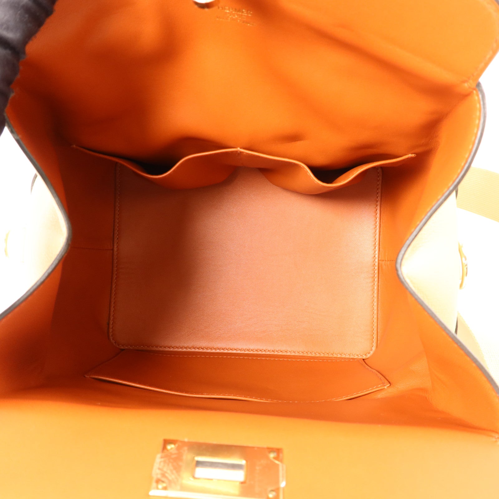 HERMES Evercolor皮革Tool Box 20金扣手挽肩背兩用袋Trench/Cuivre
