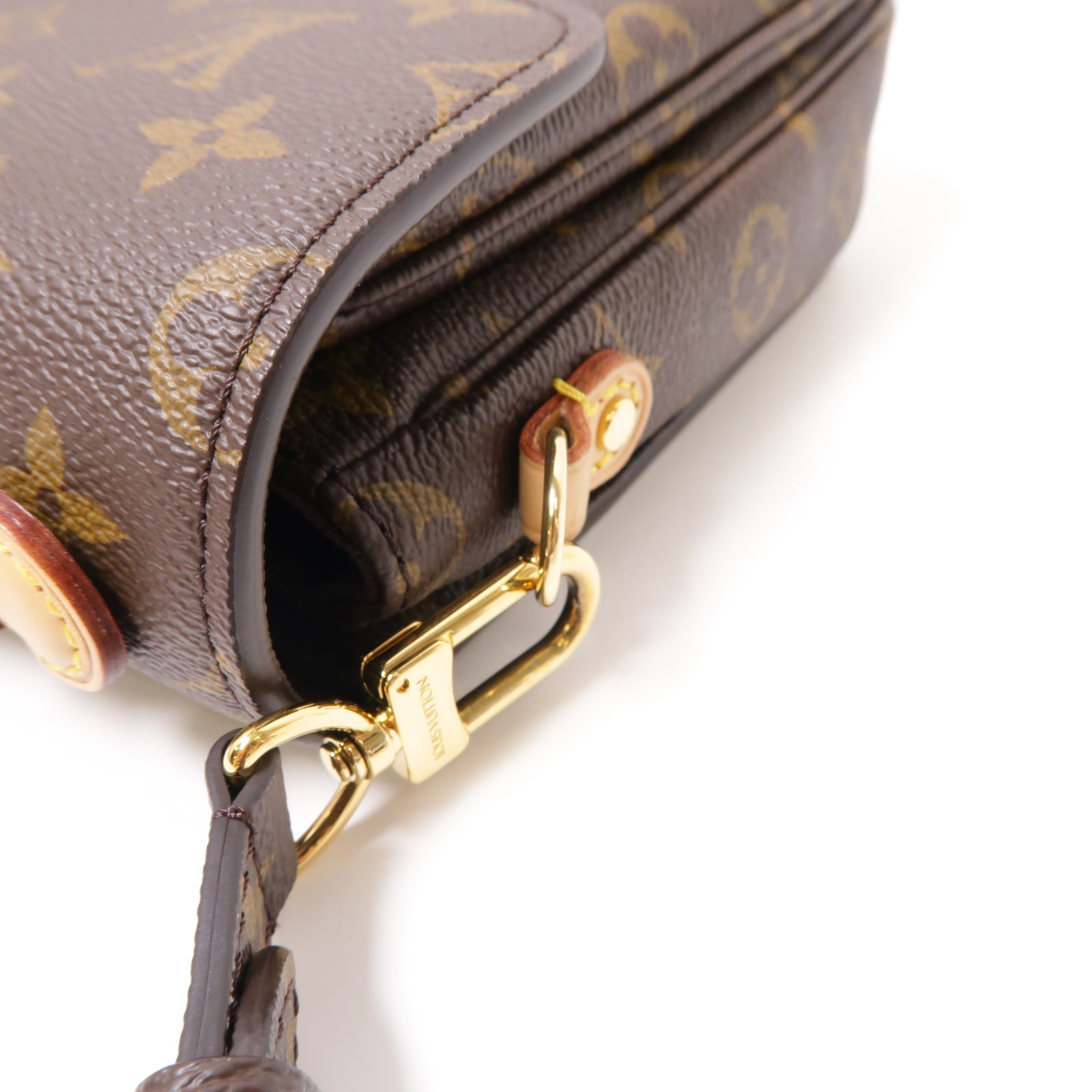 LOUIS VUITTON Monogram Pochette Metis金扣手挽肩背兩用袋棕色