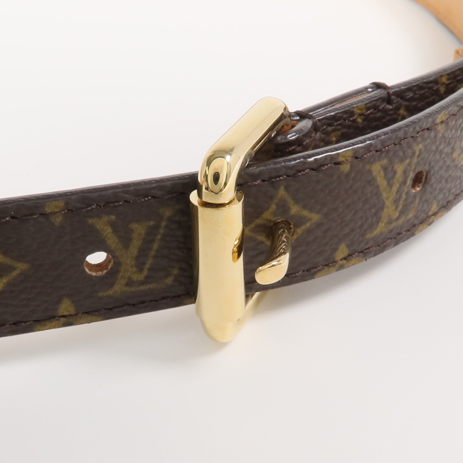 LOUIS VUITTON Monogram Belt金扣皮帶