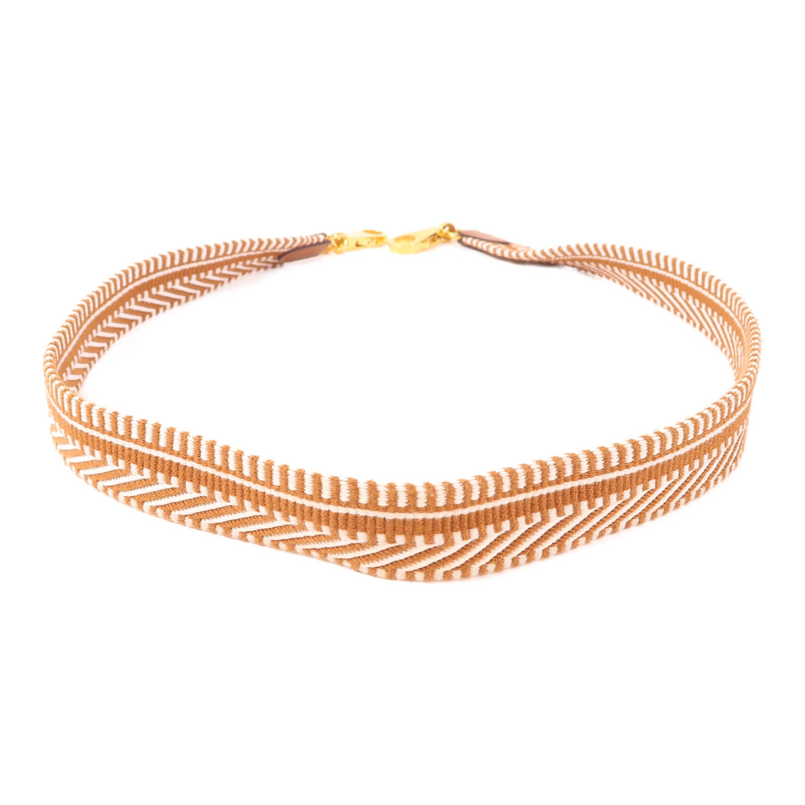 HERMES 帆布Strap金扣肩背帶