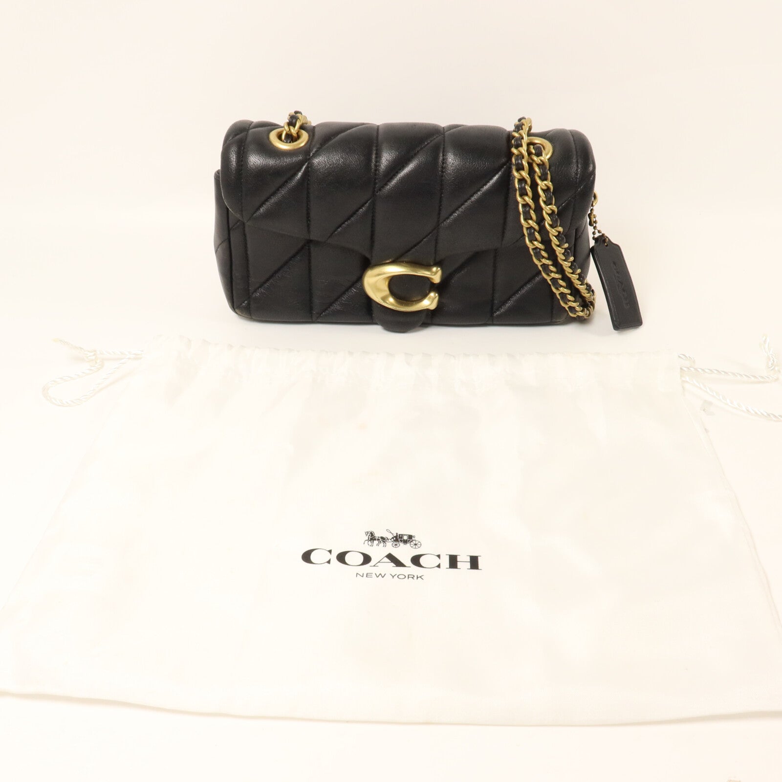 COACH 牛皮皮革Quilted Tabby 20鏈帶肩背袋