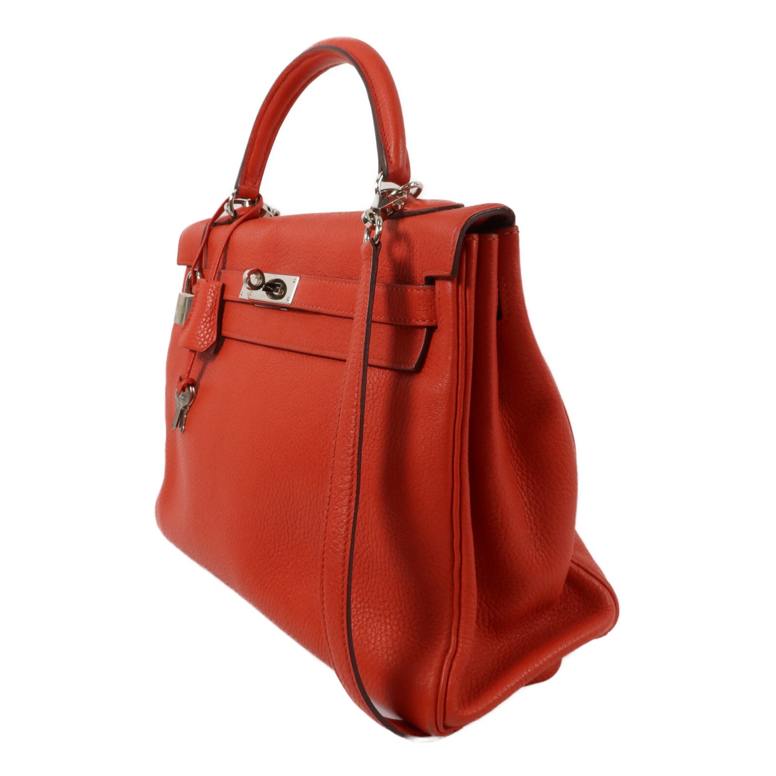 HERMES Togo皮革Kelly 32手挽肩背兩用袋Rose Pivoine