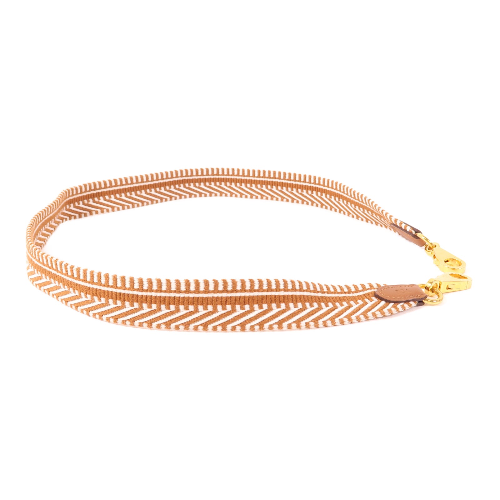 HERMES 帆布Strap金扣肩背帶