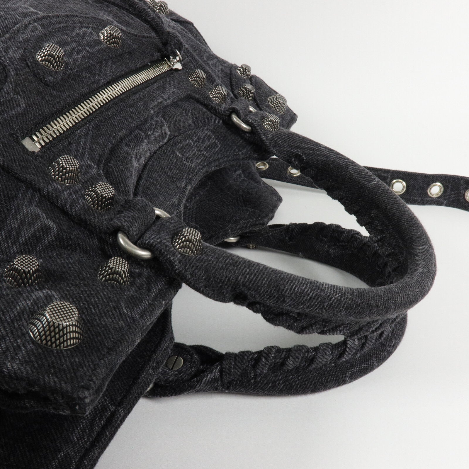 BALENCIAGA 牛仔布Neo Cagole City手挽肩背兩用袋