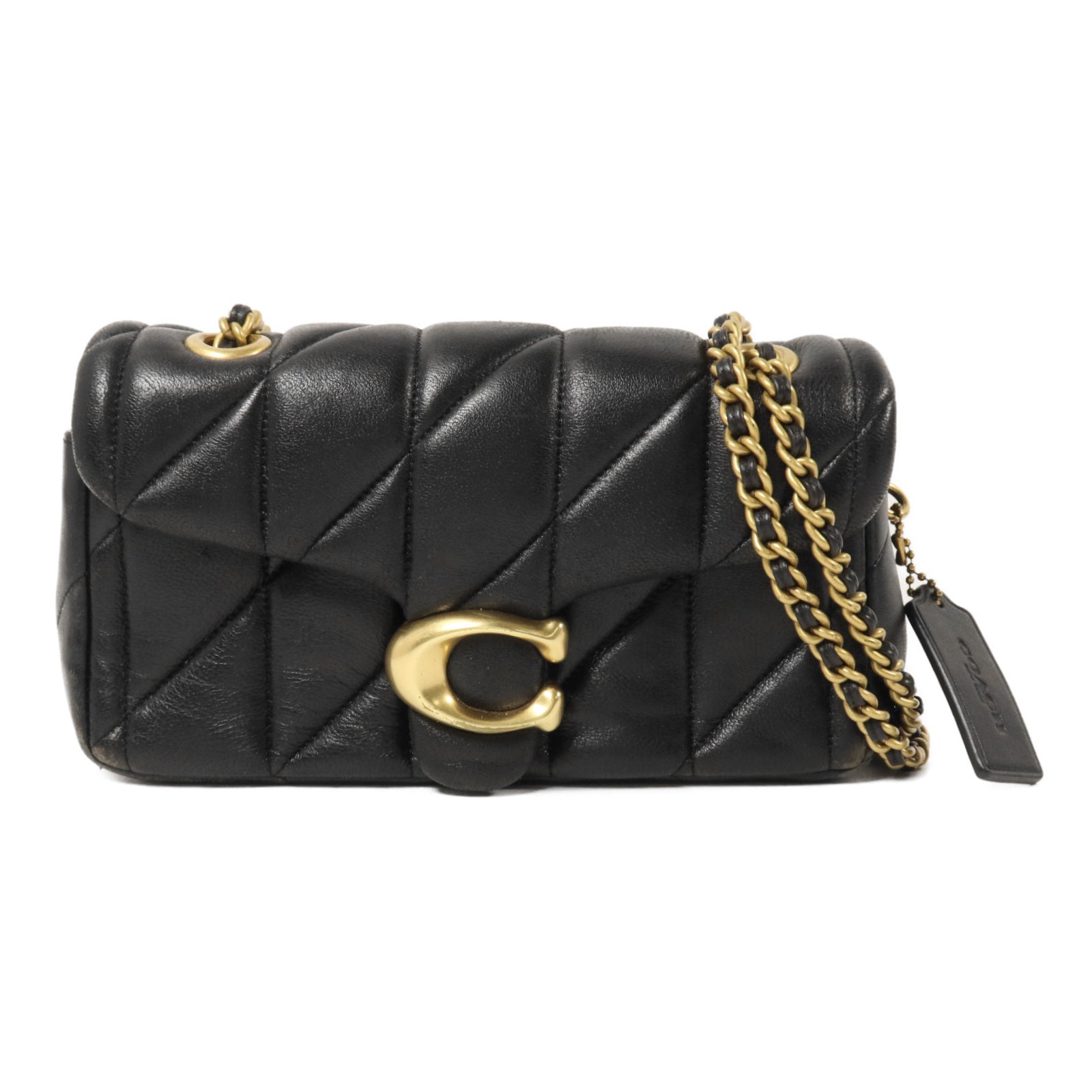 COACH 牛皮皮革Quilted Tabby 20鏈帶肩背袋