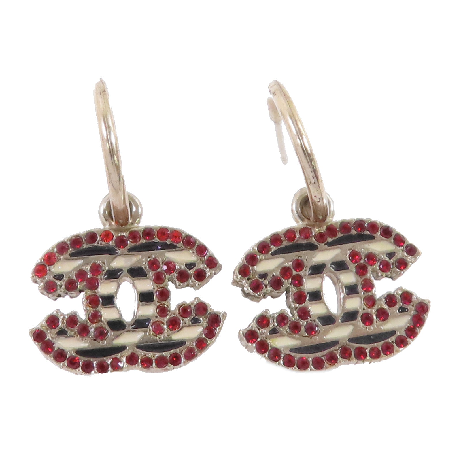 CHANEL 金屬/水鑽Rhinestones CC Earrings耳環
