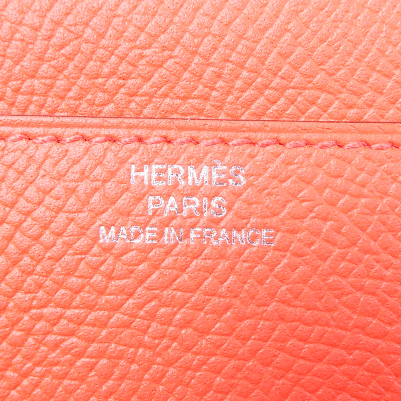 HERMES Epsom皮革Constance Wallet銀扣長錢包T5 Rose Jaipur