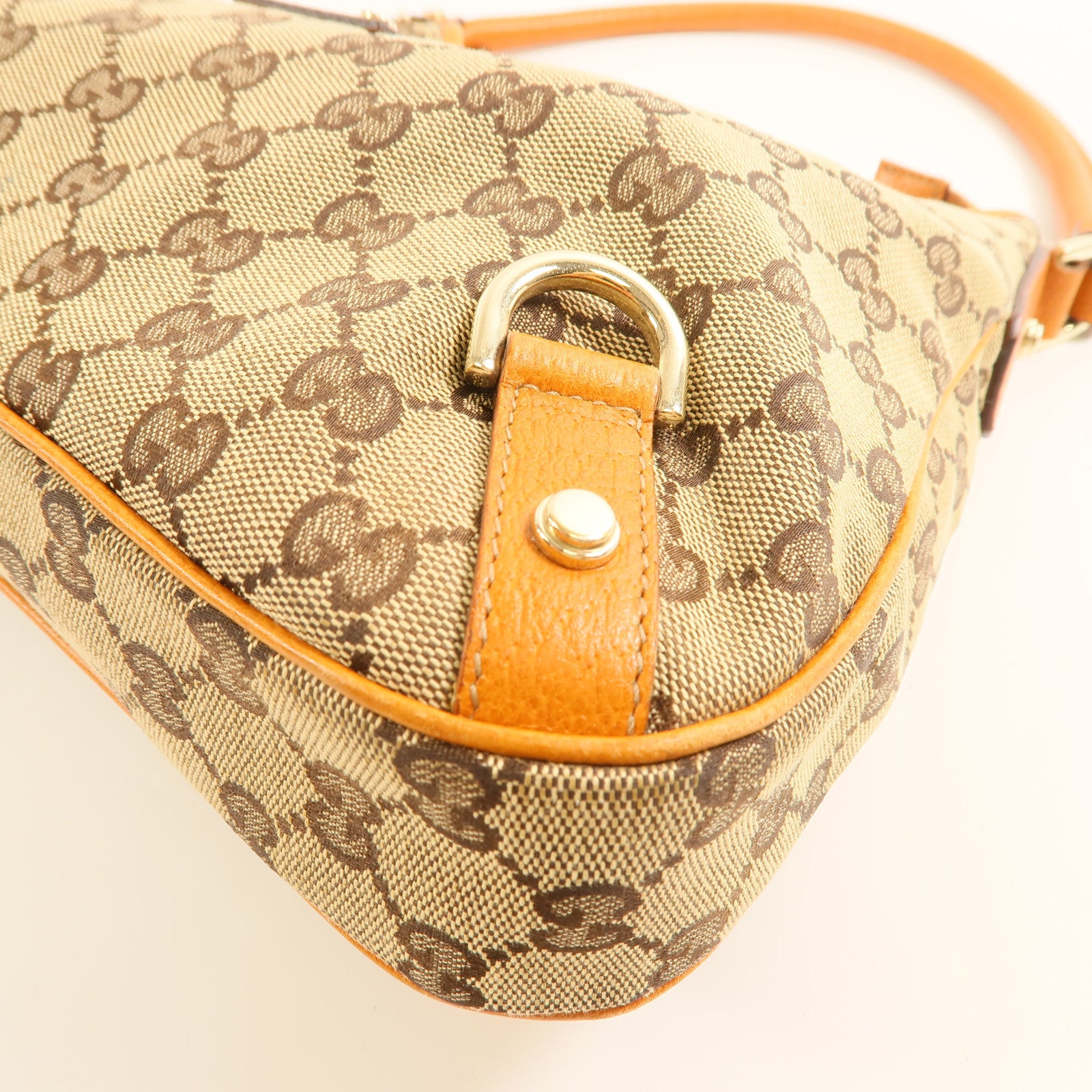 GUCCI 帆布Abbey金扣肩背袋