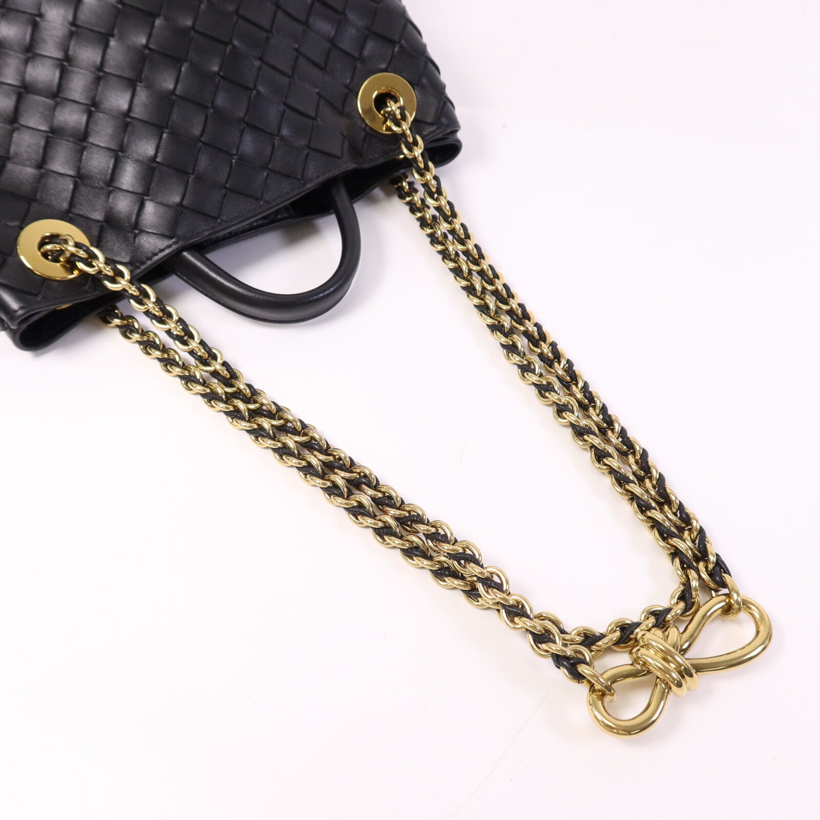 BOTTEGA VENETA 羊皮皮革Andiamo Small金扣鏈帶手挽肩背兩用袋