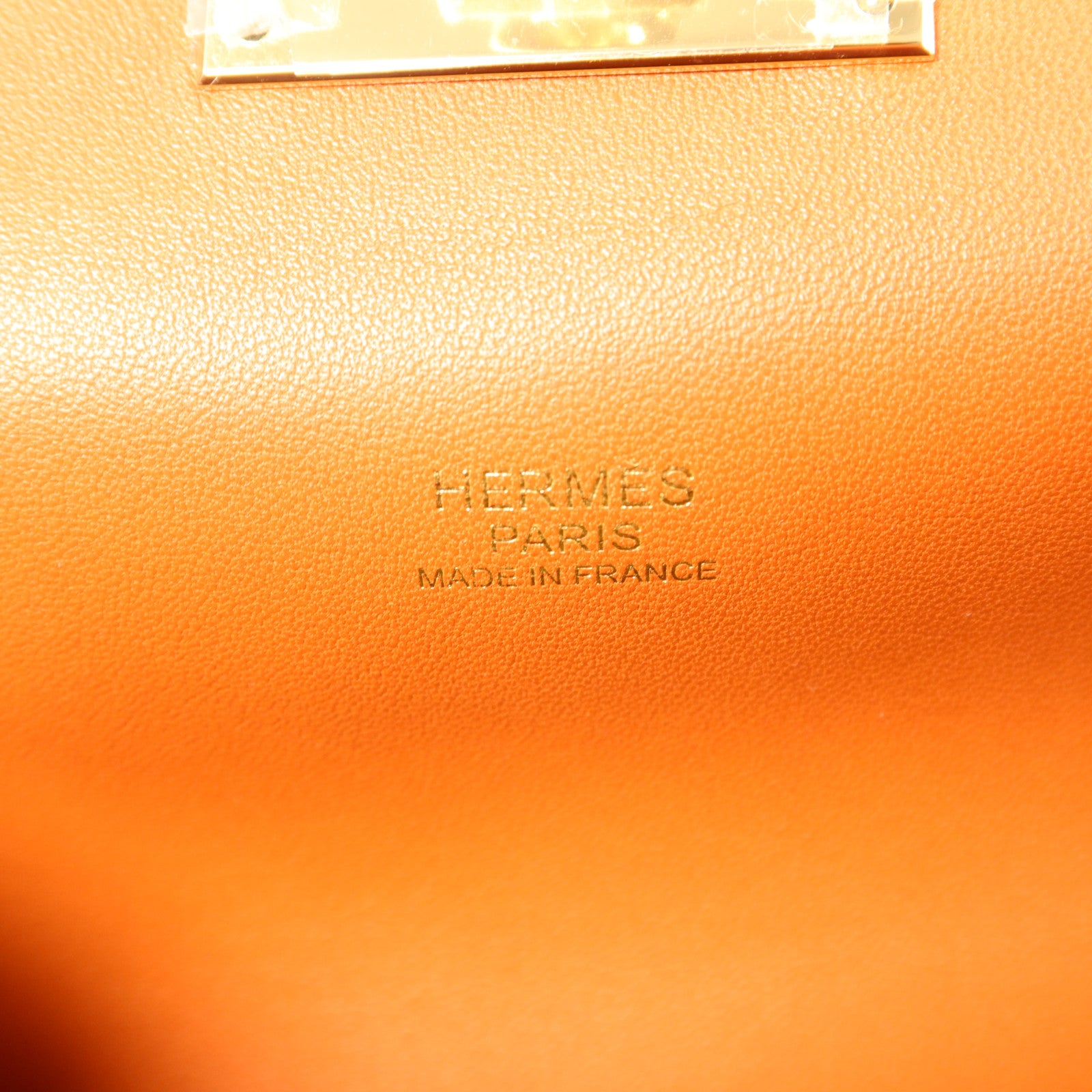 HERMES Evercolor皮革Tool Box 20金扣手挽肩背兩用袋Trench/Cuivre