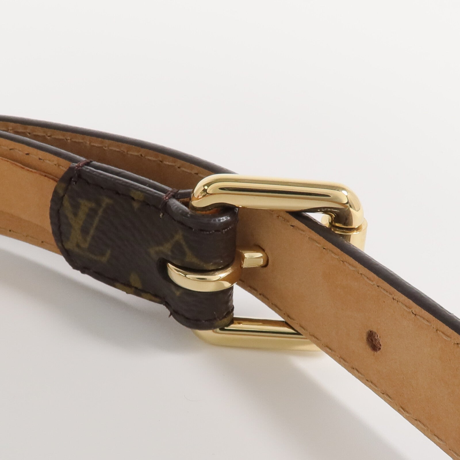 LOUIS VUITTON Monogram Belt金扣皮帶