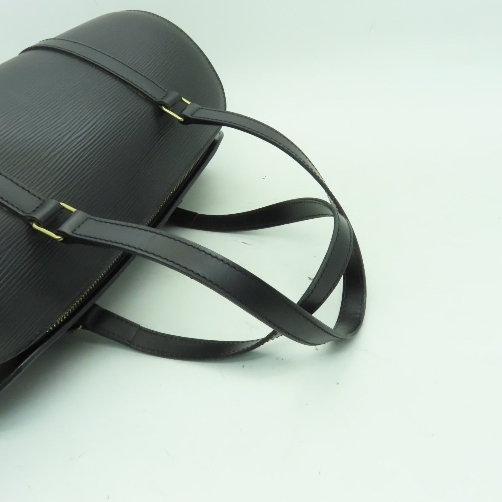 LOUIS VUITTON 【激減優惠】Epi Soufflot金扣手挽袋黒色