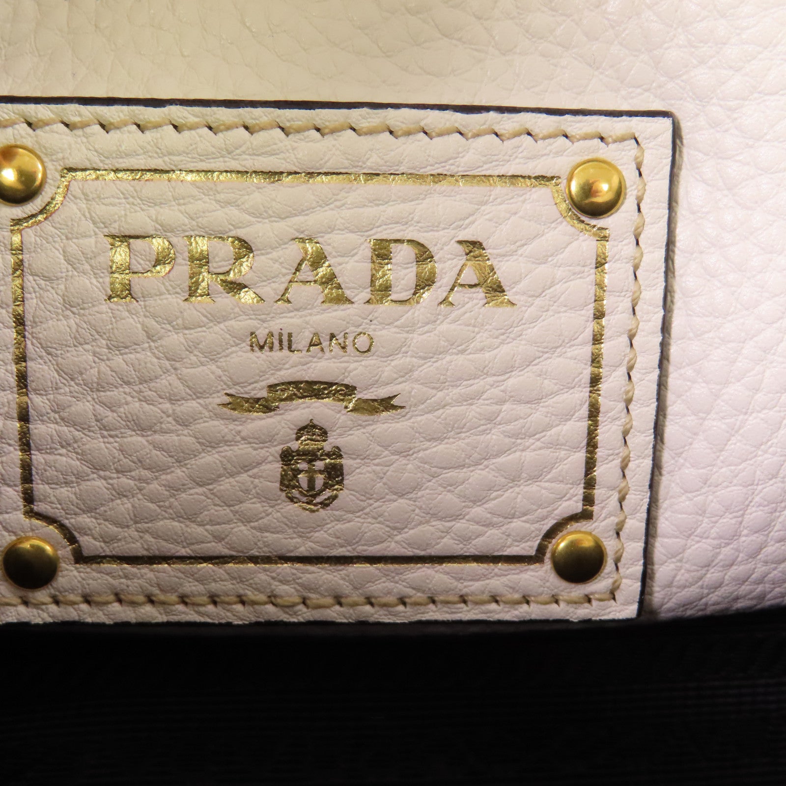 PRADA 牛皮皮革Shoulder Bag金扣手挽肩背兩用袋