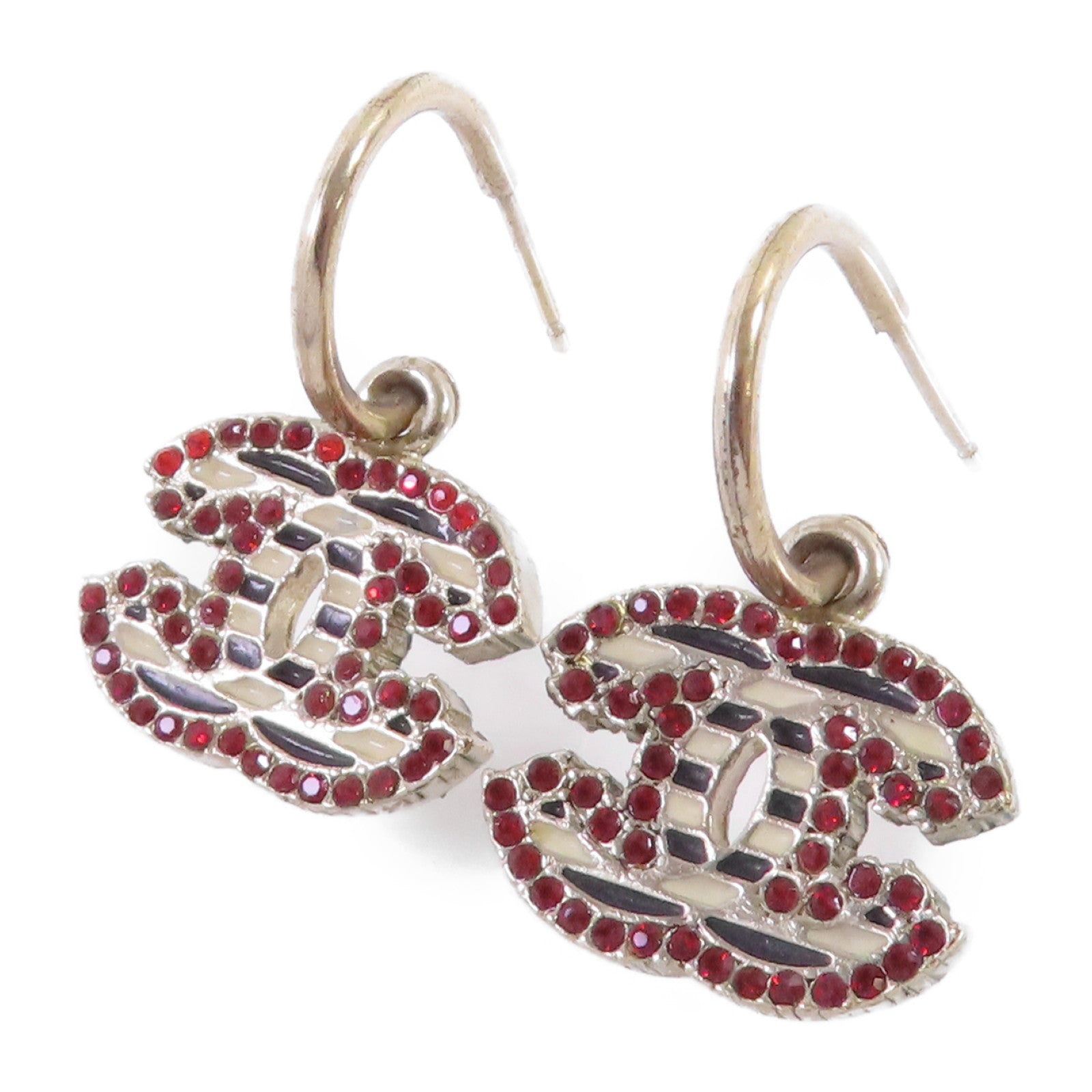 CHANEL 金屬/水鑽Rhinestones CC Earrings耳環