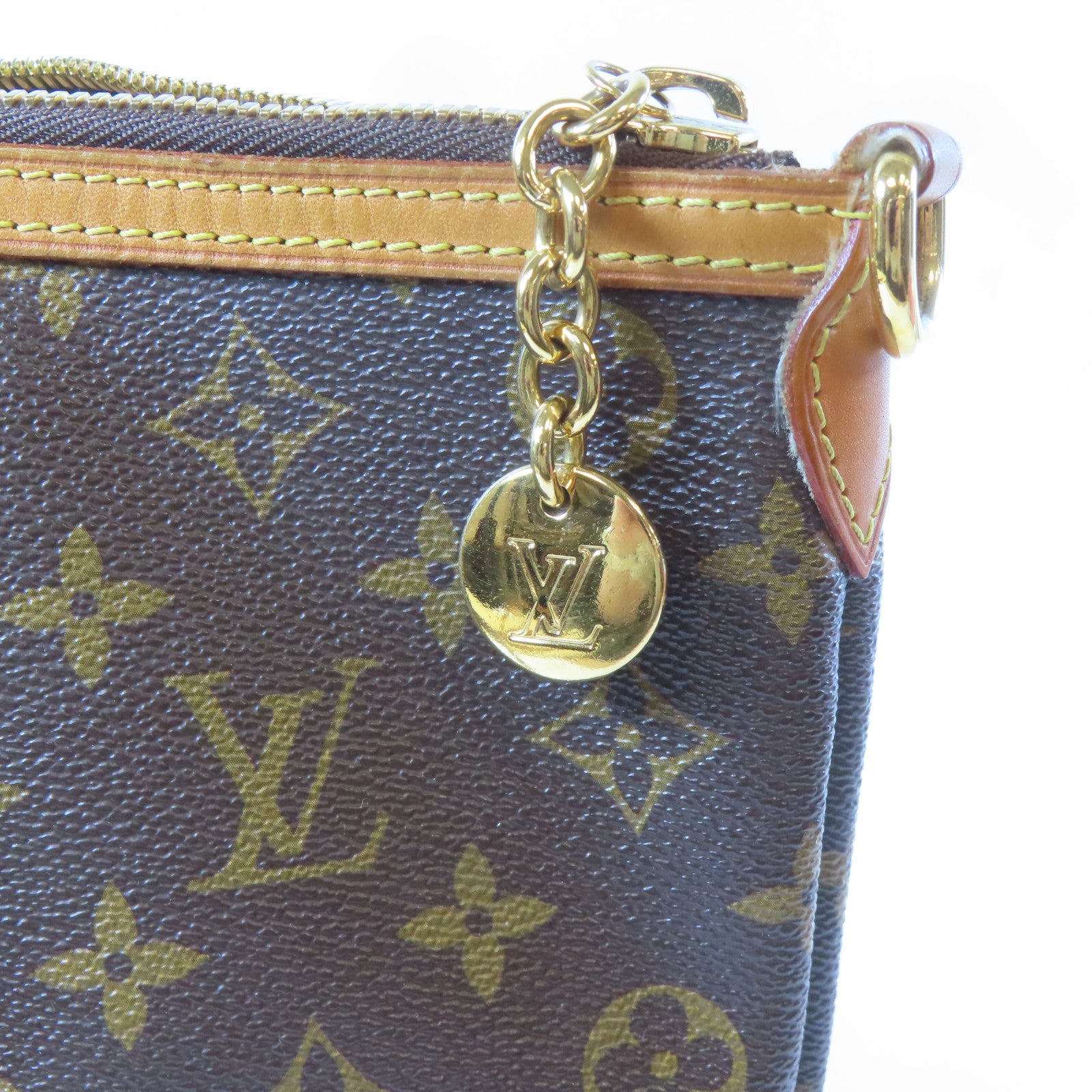 LOUIS VUITTON Monogram Palermo PM金扣手挽肩背兩用袋啡色