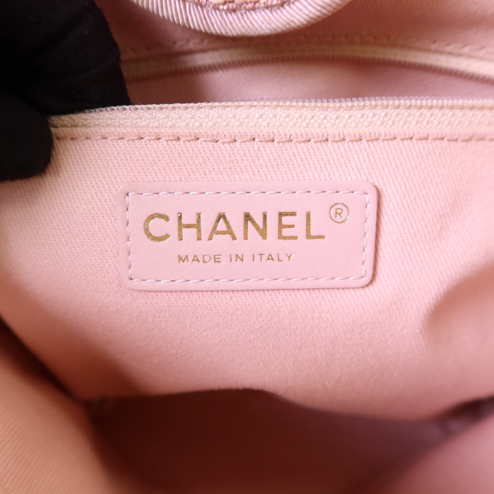 CHANEL 帆布Tote Bag金扣鏈帶手挽袋