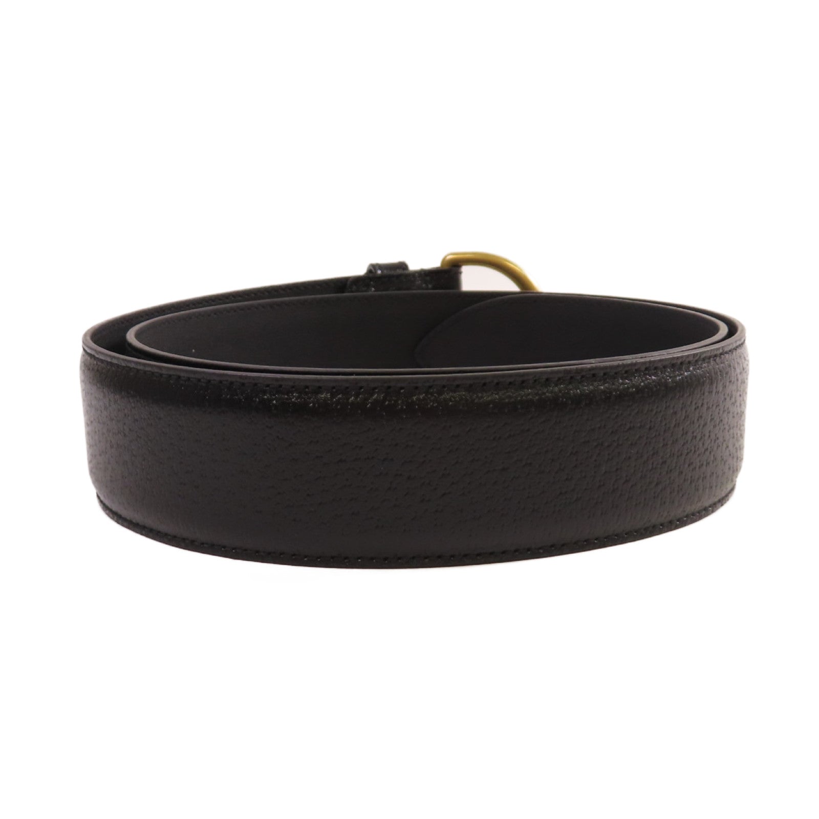 GUCCI 【激減優惠】牛皮皮革GG Marmont Wide Belt金扣皮帶黑色