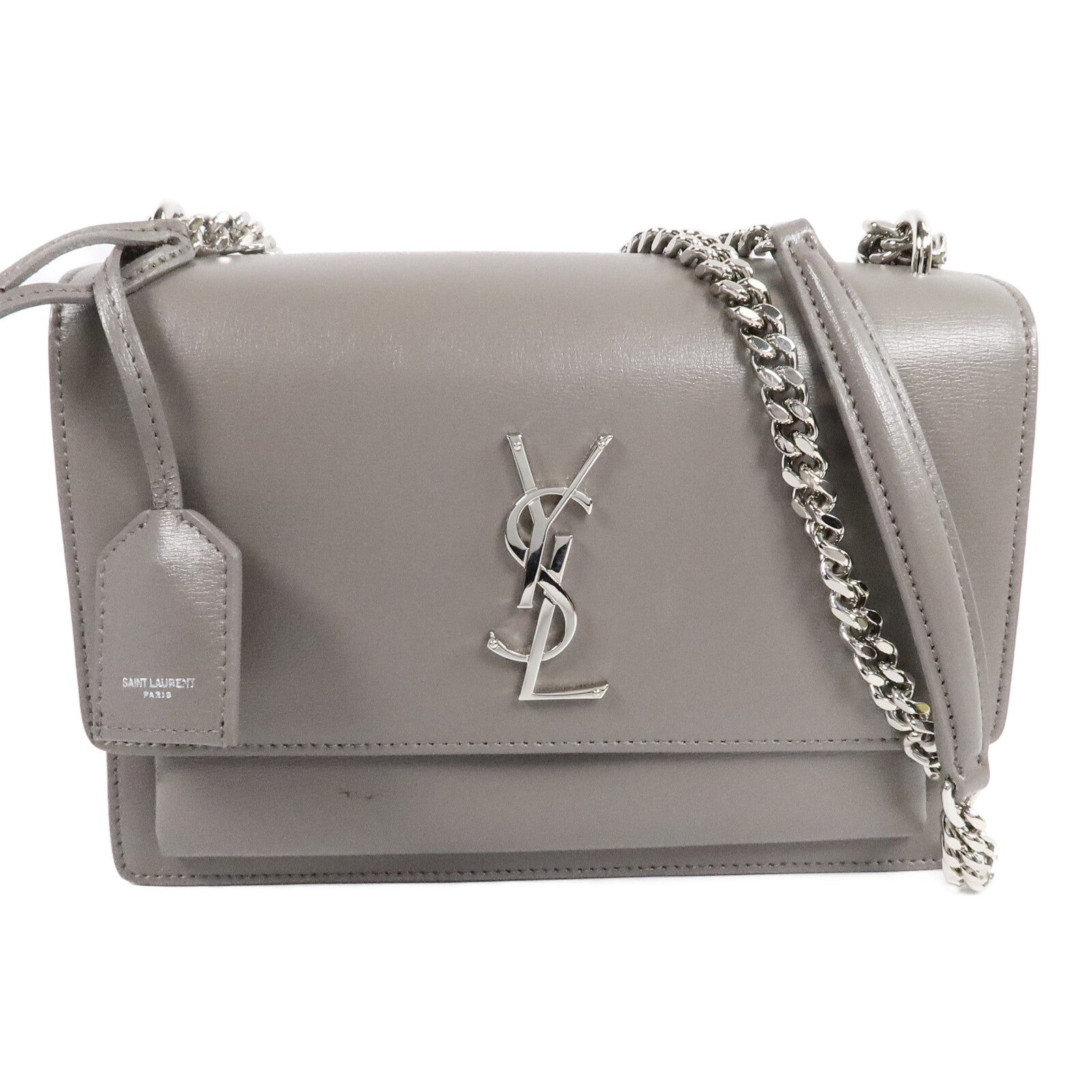 SAINT LAURENT 牛皮皮革Shoulder Bag鏈帶肩背袋