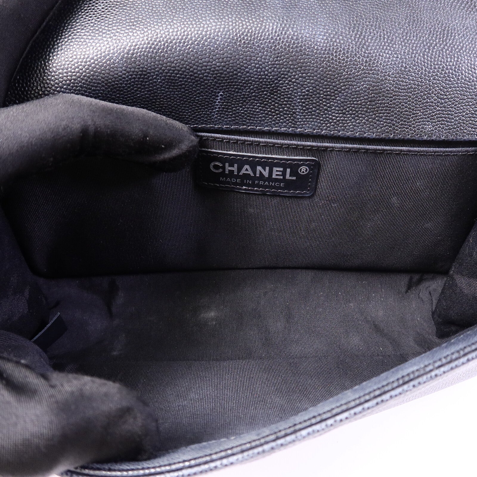 CHANEL 牛皮皮革Boy 25鏈帶肩背袋