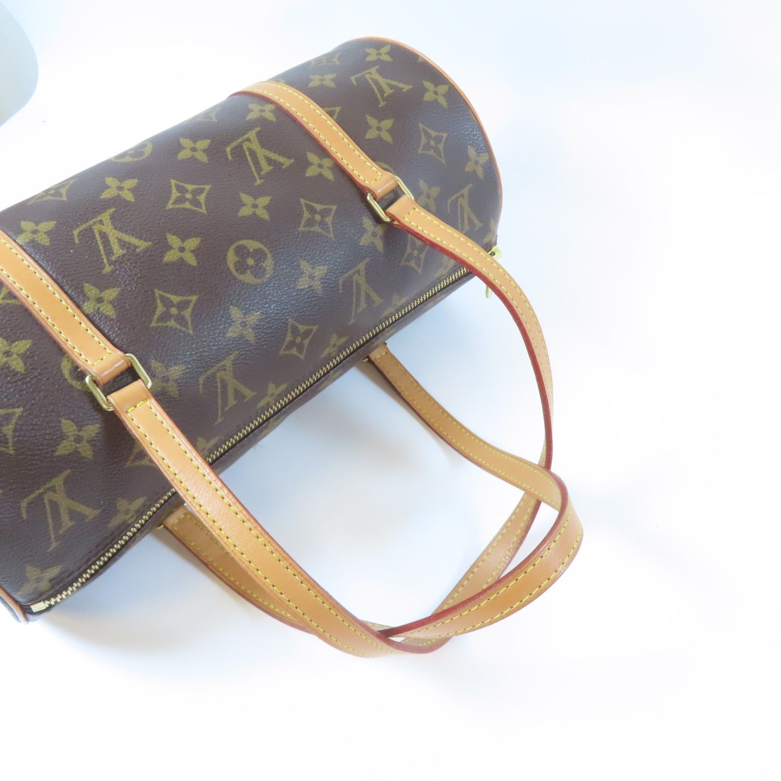 LOUIS VUITTON Monogram Papillon GM Shoulder Bag金扣肩背袋啡色