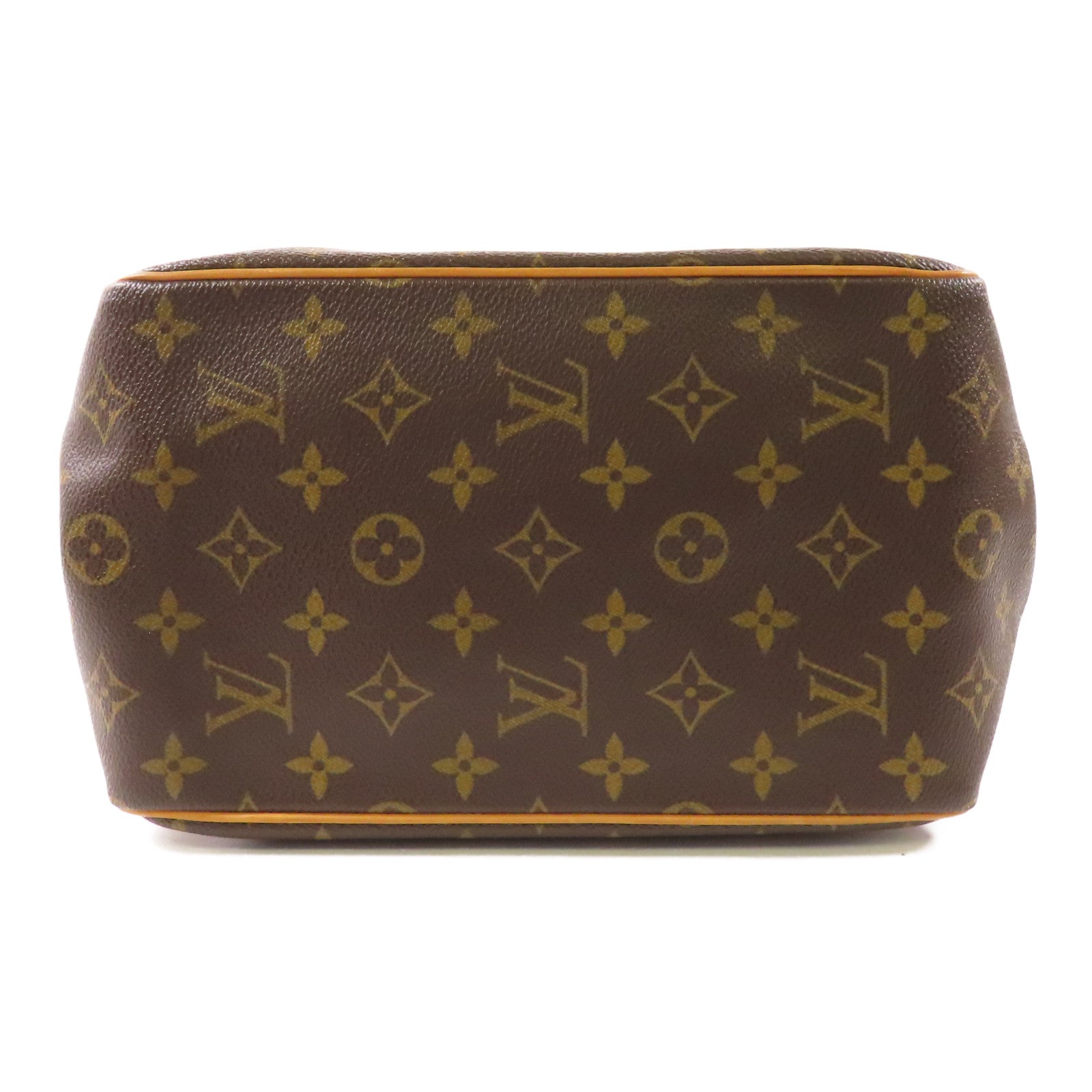 LOUIS VUITTON Monogram Batignolles金扣手挽袋棕色