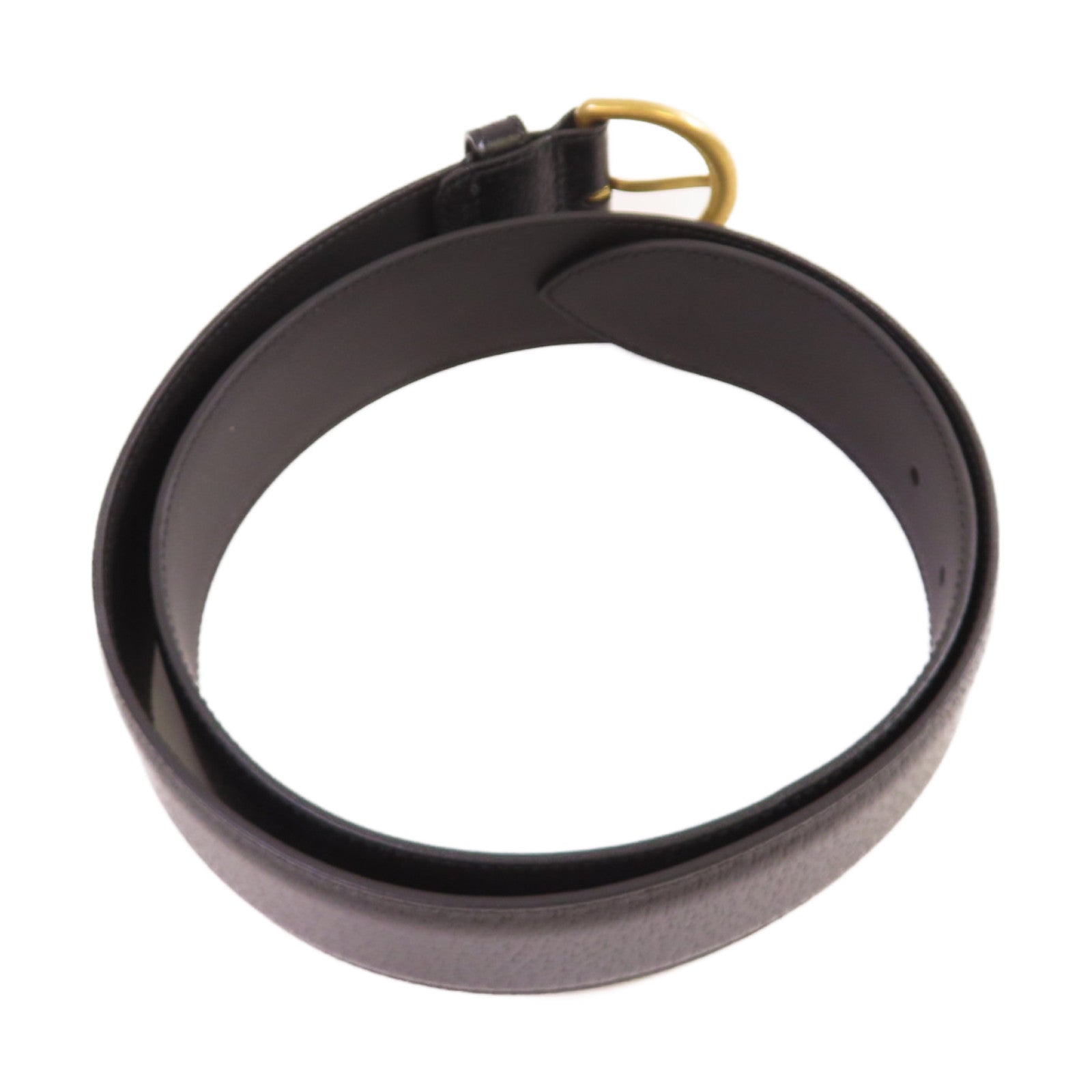 GUCCI 【激減優惠】牛皮皮革GG Marmont Wide Belt金扣皮帶黑色