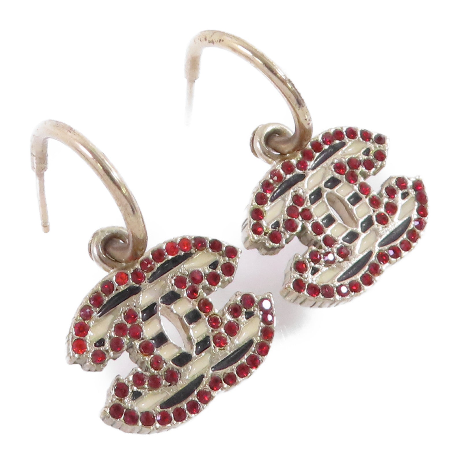 CHANEL 金屬/水鑽Rhinestones CC Earrings耳環