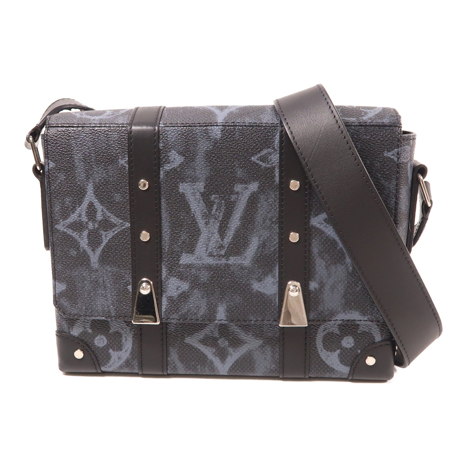 LOUIS VUITTON Monogram Pastel Noir Pastel Trunk銀扣肩背袋